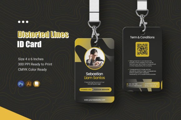 Distorted Lines - ID Card: Professional Identity Design