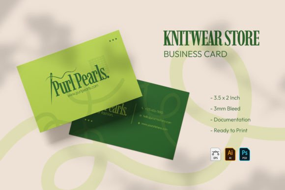 Evaluating the Knitwear Store - Business Card for Brand Identity and Professional Presentation