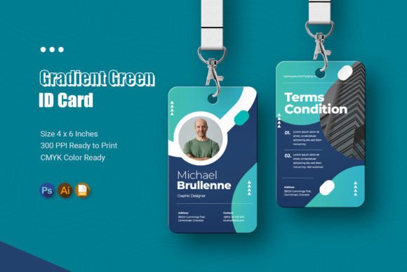 Gradient Green ID Card: A Practical Evaluation for Professional Branding