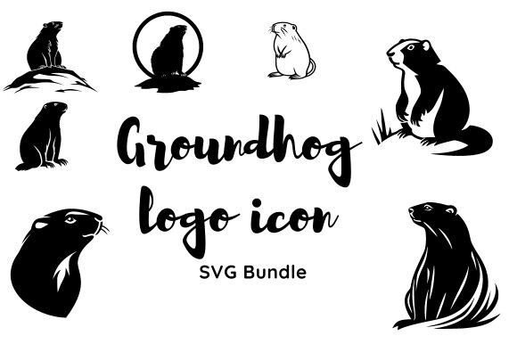 Groundhog Logo Icon SVG Bundle