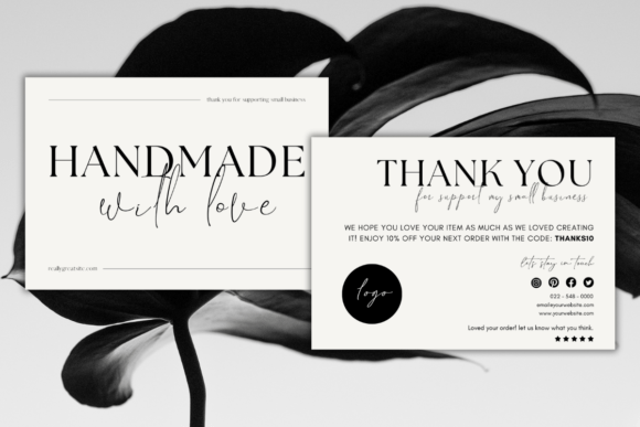 Handmade with Love Thank You Card: A Digital Solution for Gratitude