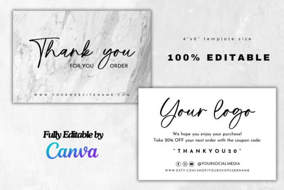 Small Business Thank You Insert Cards