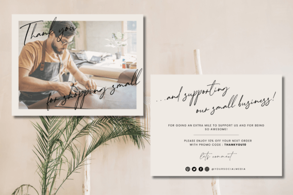 Small Business Thanks You Card Template