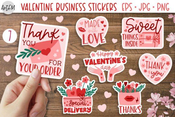 Valentines Small Business Sticker Pack